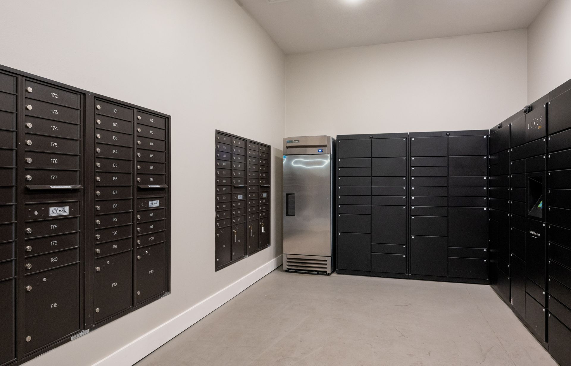 Mail room at North and Line in Atlanta, GA.