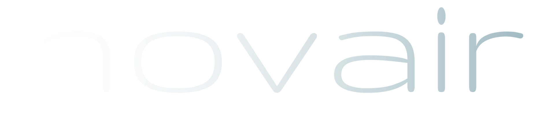 Logo Novair en lettres gris clair.