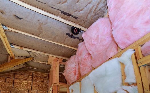 Exposed Beams and Fiberglass for Attic Insulation in Chicagoland