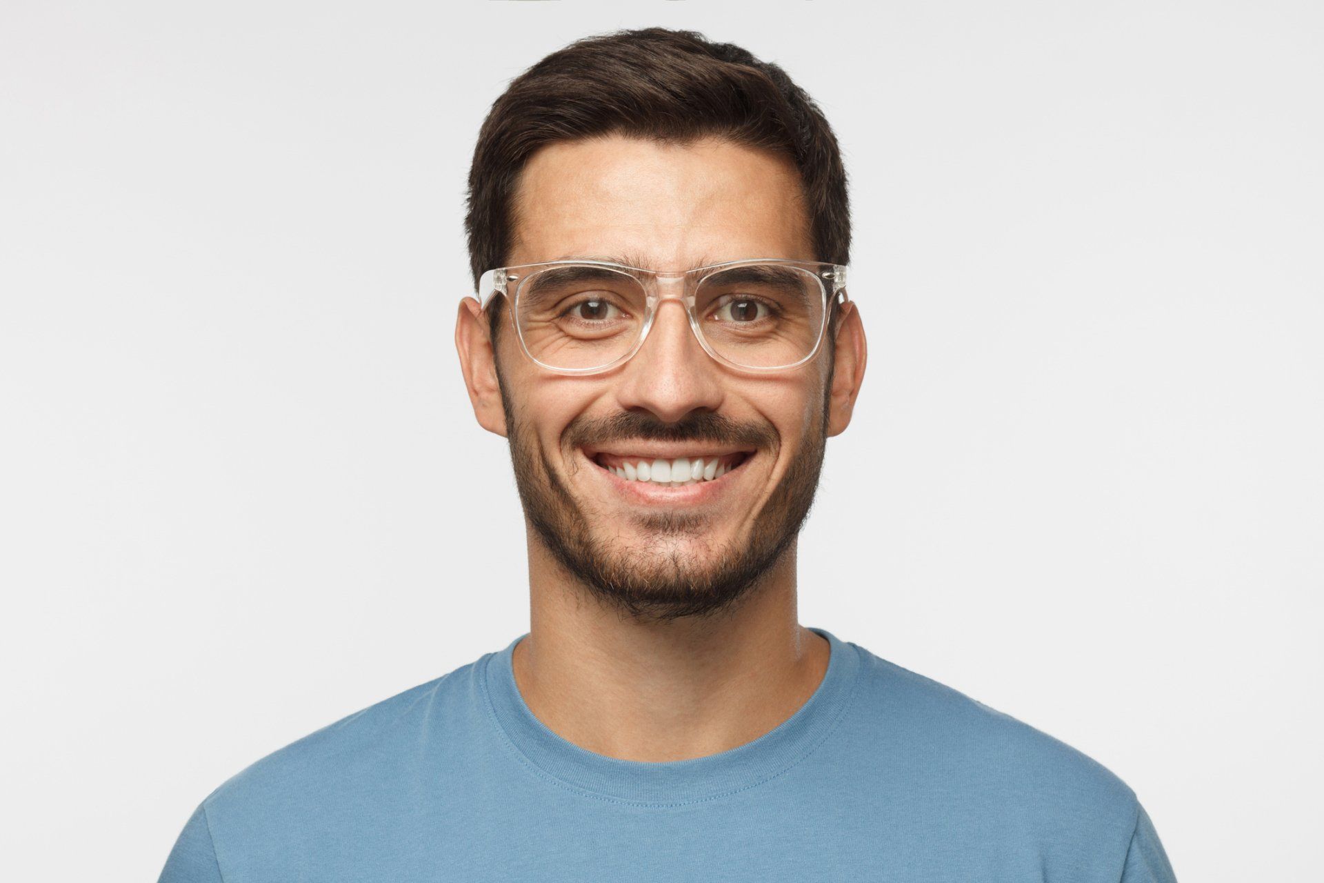 Man Wearing Eyeglass — Eastpointe, MI — Eastland & Professional Dental Center