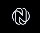 The letter n is in a circle on a black background.