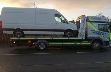 truck on towing vehicle