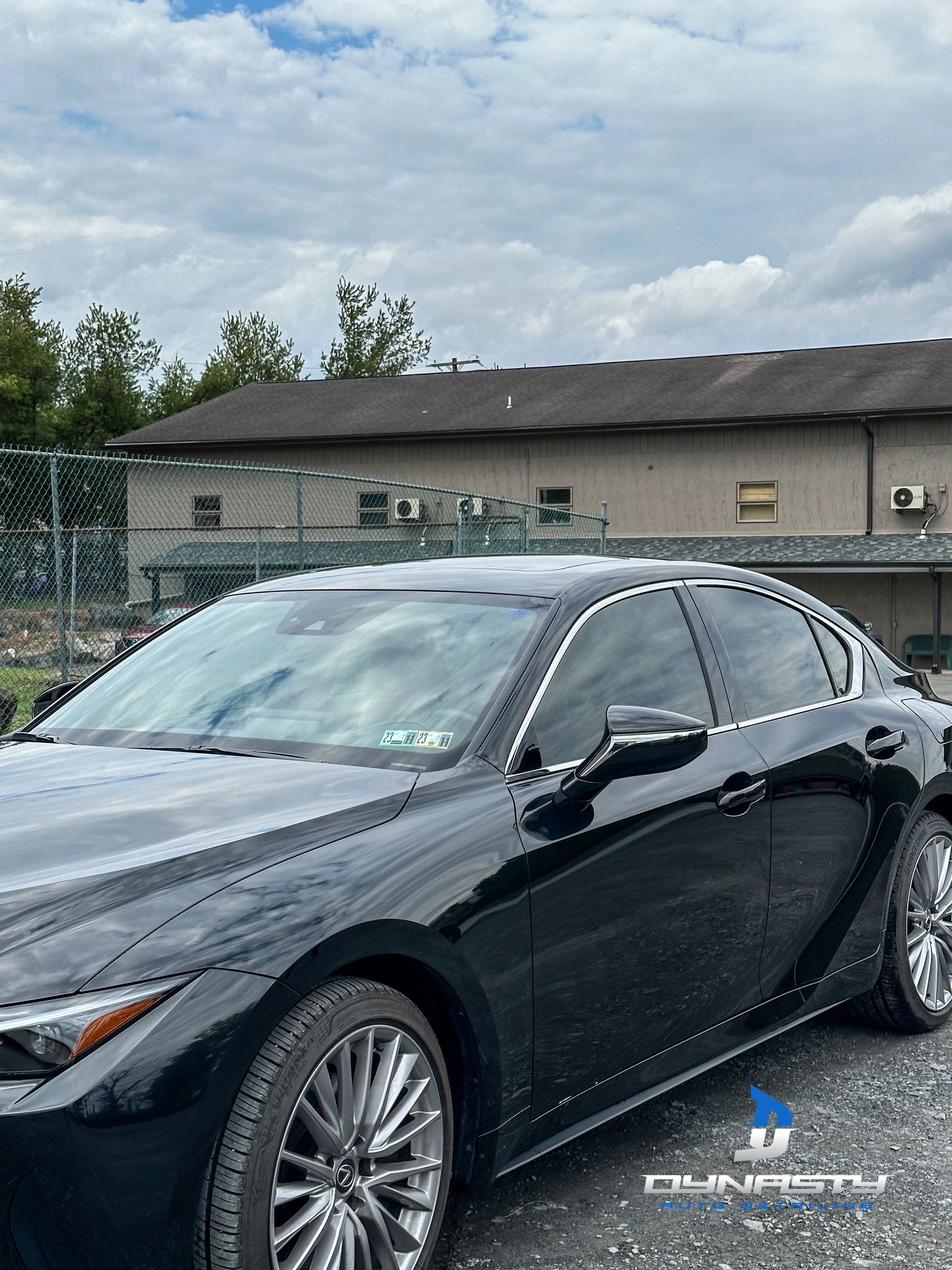 Black Lexus with window tint