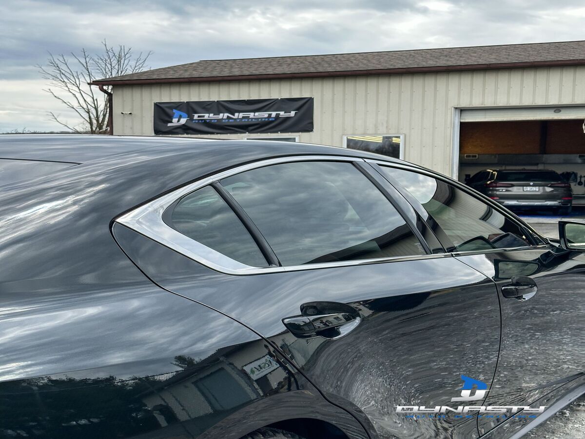 black car with window tint