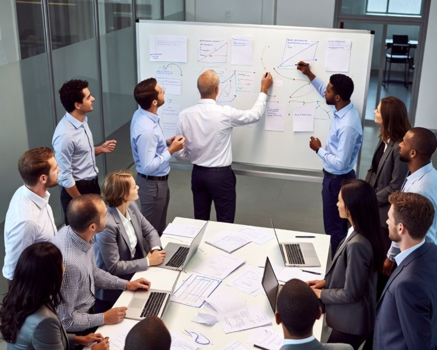 Man in brown jacket looking at ocean waves. Cloudy day by the coast.