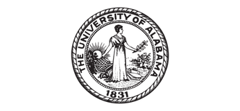 Seal of the University of Alabama, depicting a woman with a plant, the sun, and the year 1831.