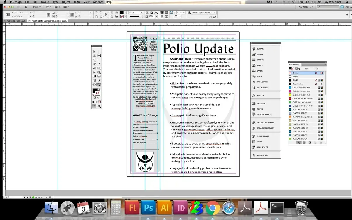 A layout of a newspaper article titled