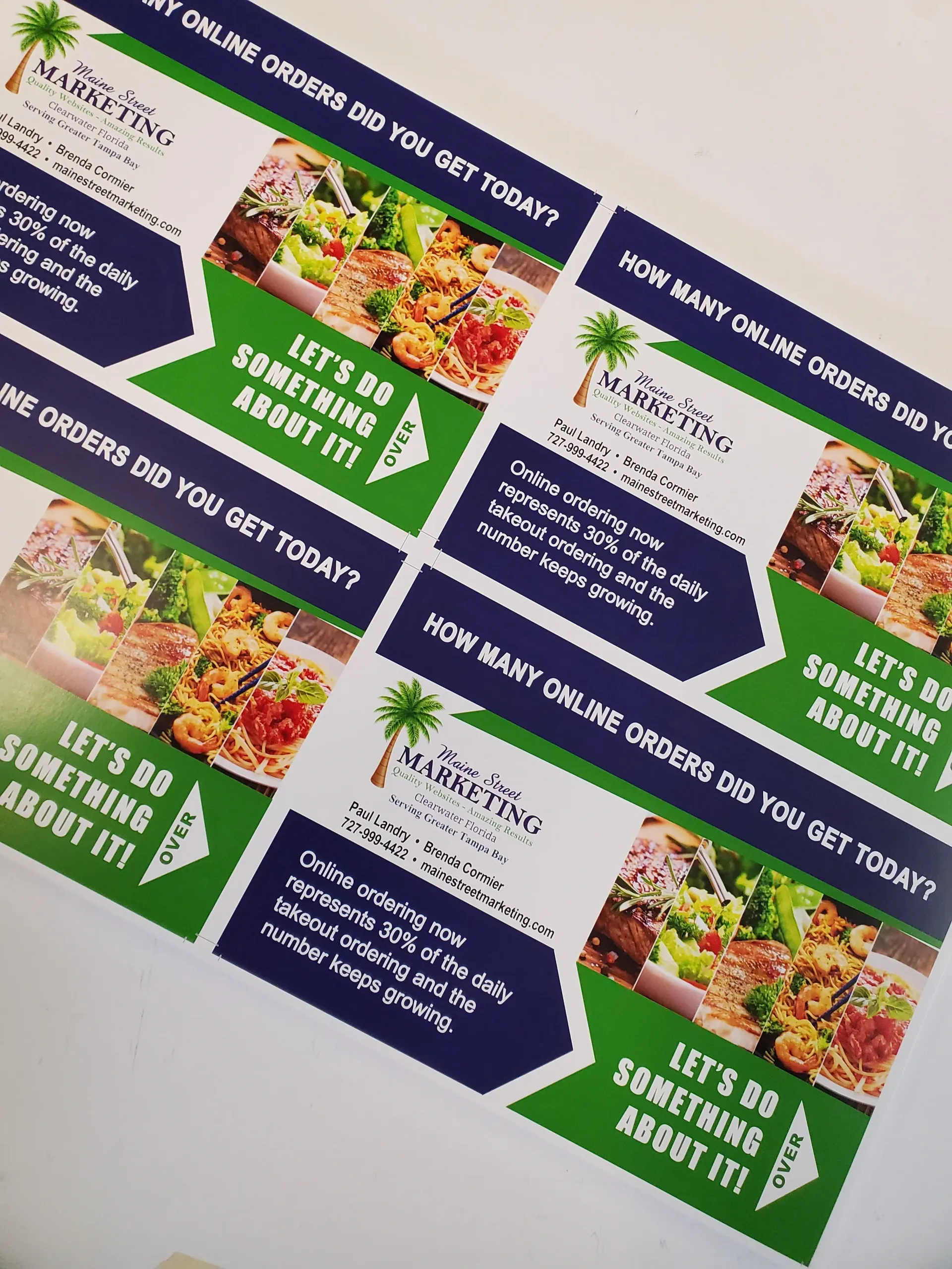 Flyers with the logo of 