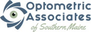Logo for Optometric Associates of Southern Maine, featuring an eye and text.