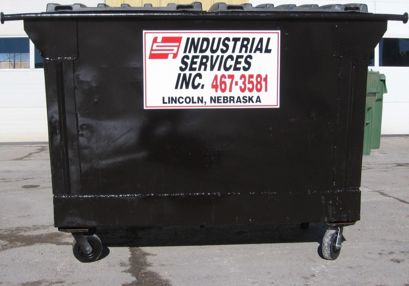 Black Dumpster — Lincoln, NE — Industrial Services Inc.