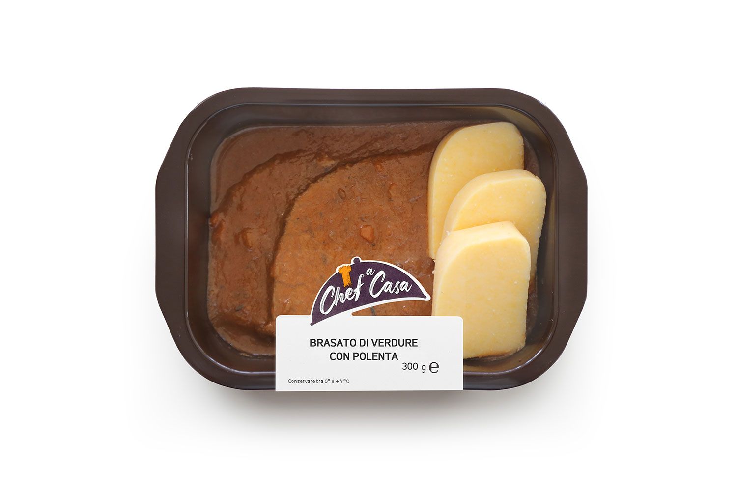 Brasato di verdure con polenta