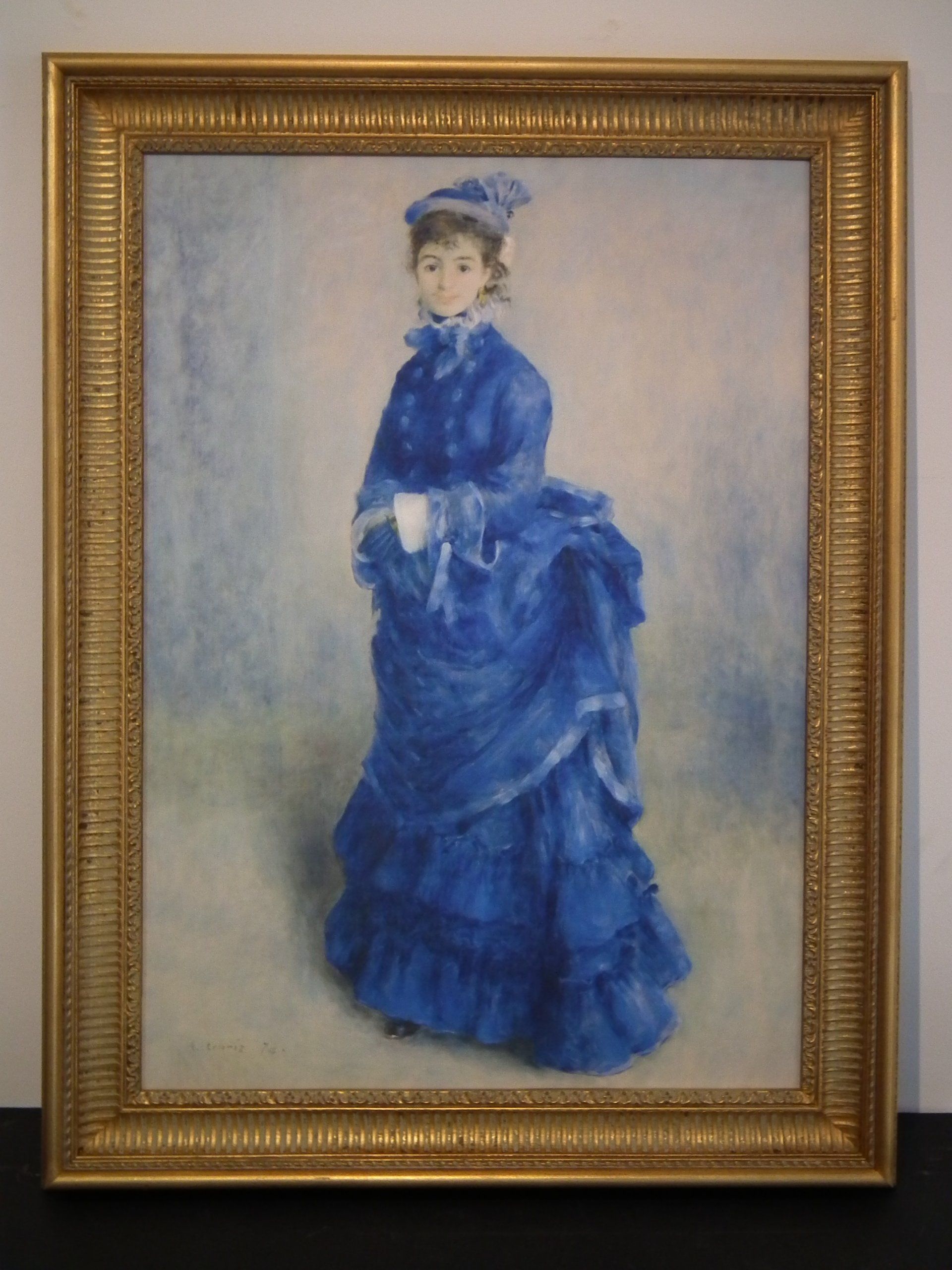 A canvas of a baby picture