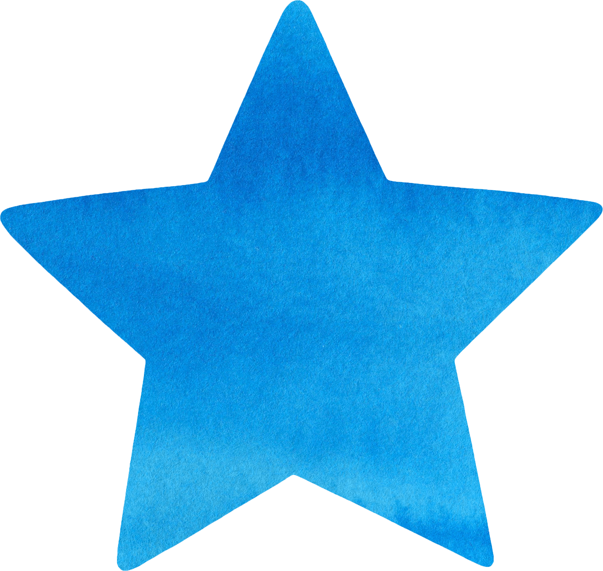 blue watercolor star shape