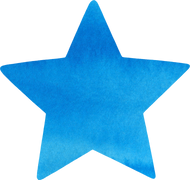blue watercolor star shape