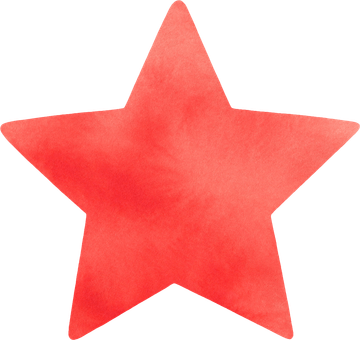 red watercolor star shape