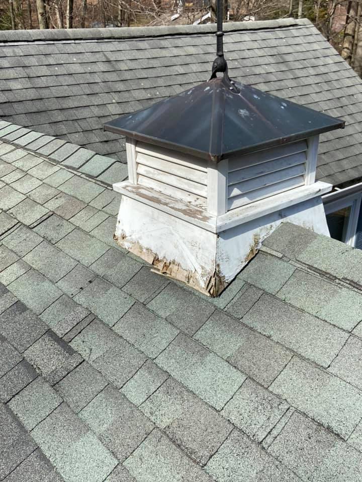 Repairing the base of an old cupola as part of a roof replacement second step— Fishkill, NY — Honest Reliable Roofing