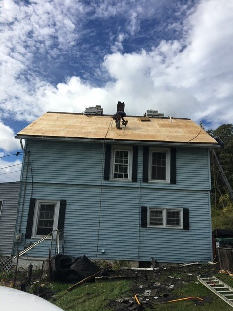 House with Blue Sidings — Fishkill, NY — Honest Reliable Roofing