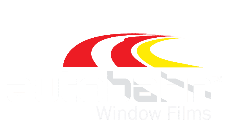 A red , white and yellow logo for a company called window films