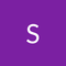 The letter s is on a purple background.