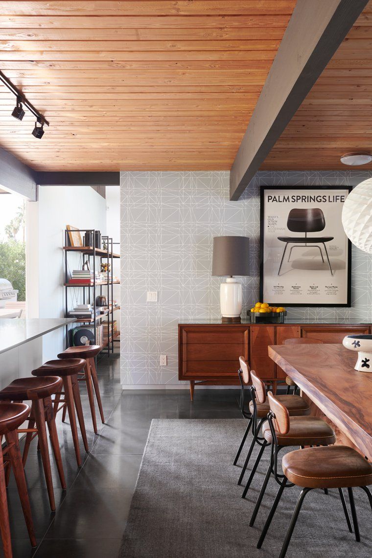 Dining room of a house in Palm Springs designed by Dakota DesignWorks