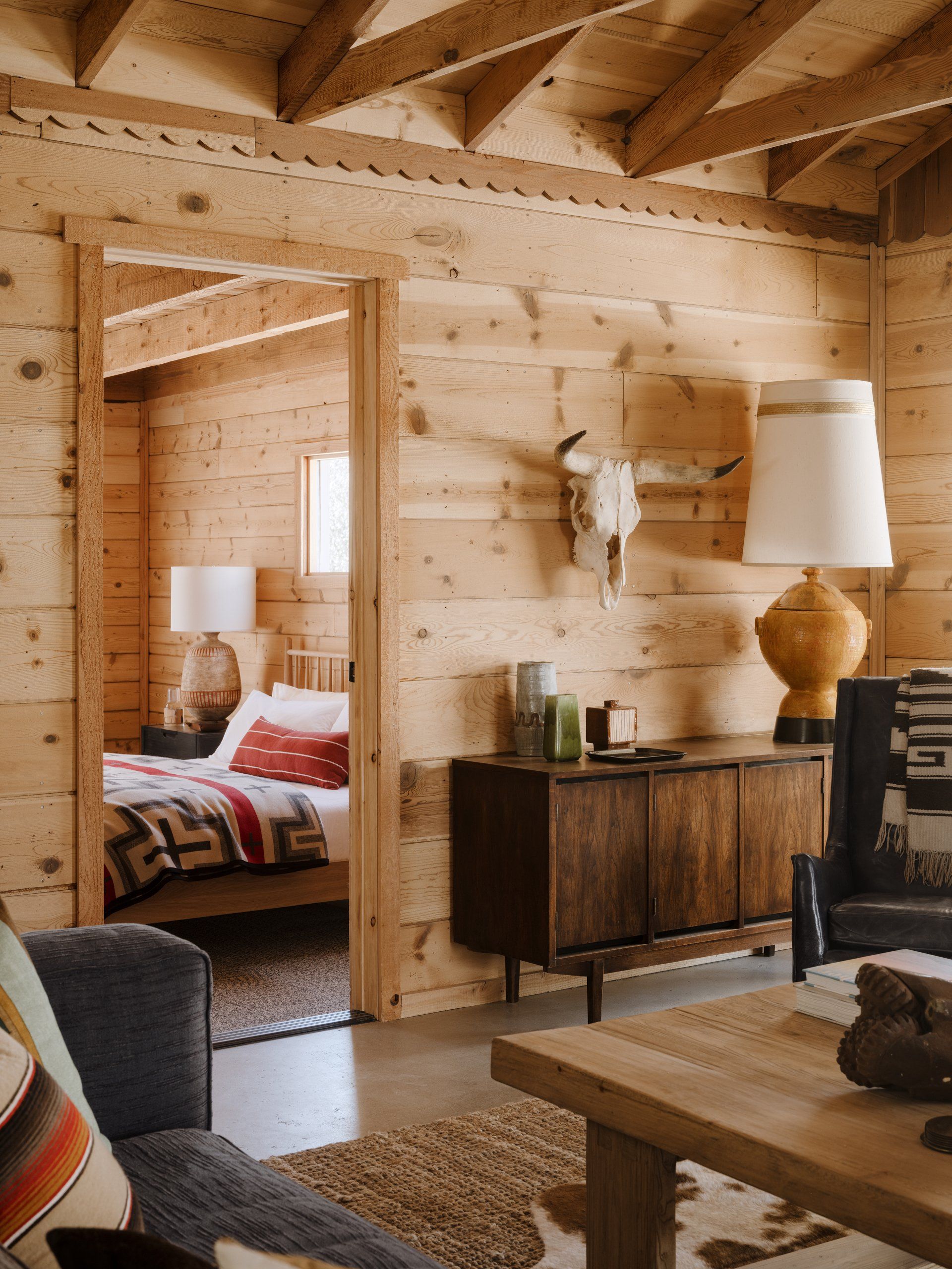 Living room of a home in Pioneertown designed by Dakota DesignWorks