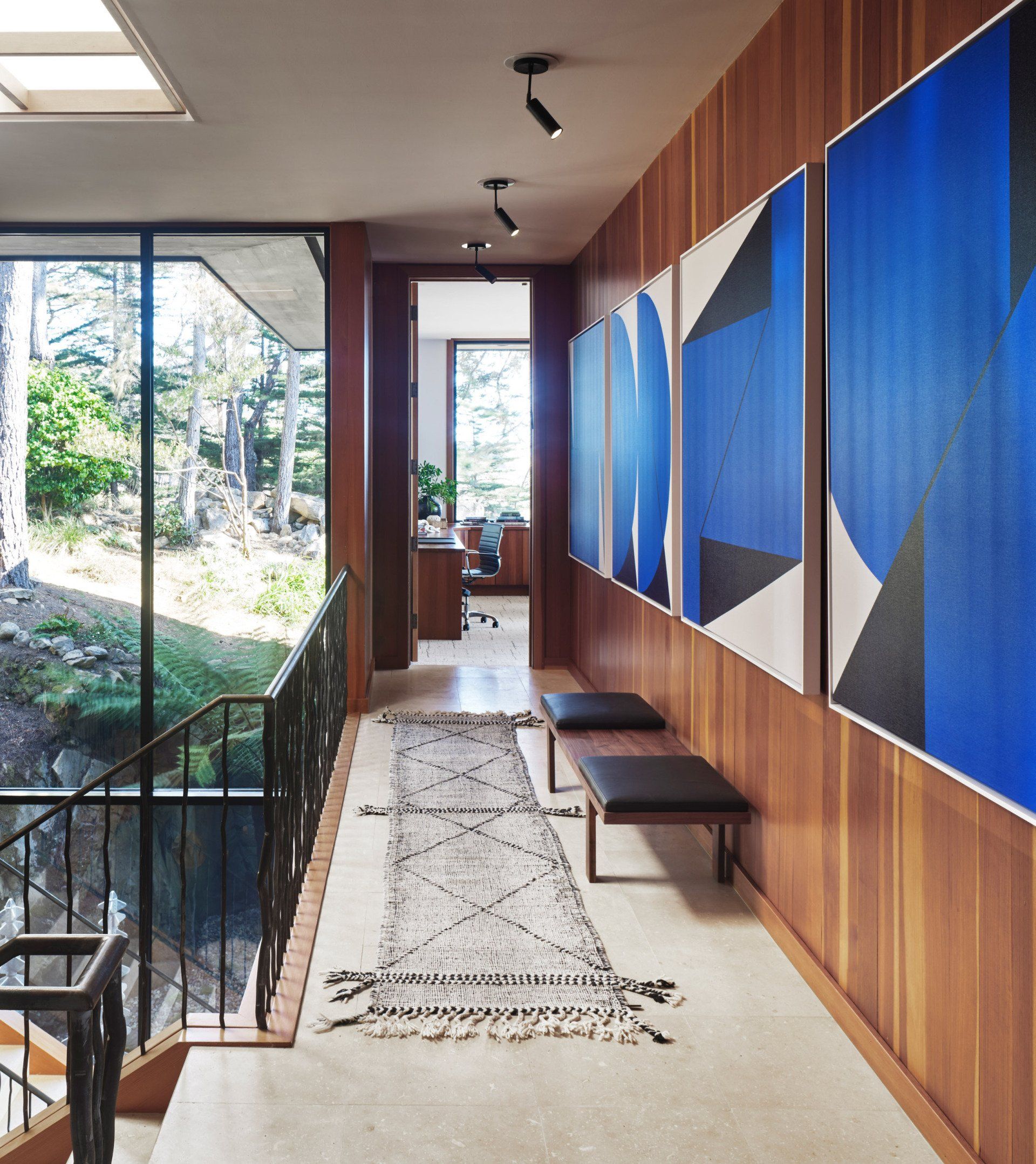 hallway in a Home in Northern California designed by Dakota DesignWorks
