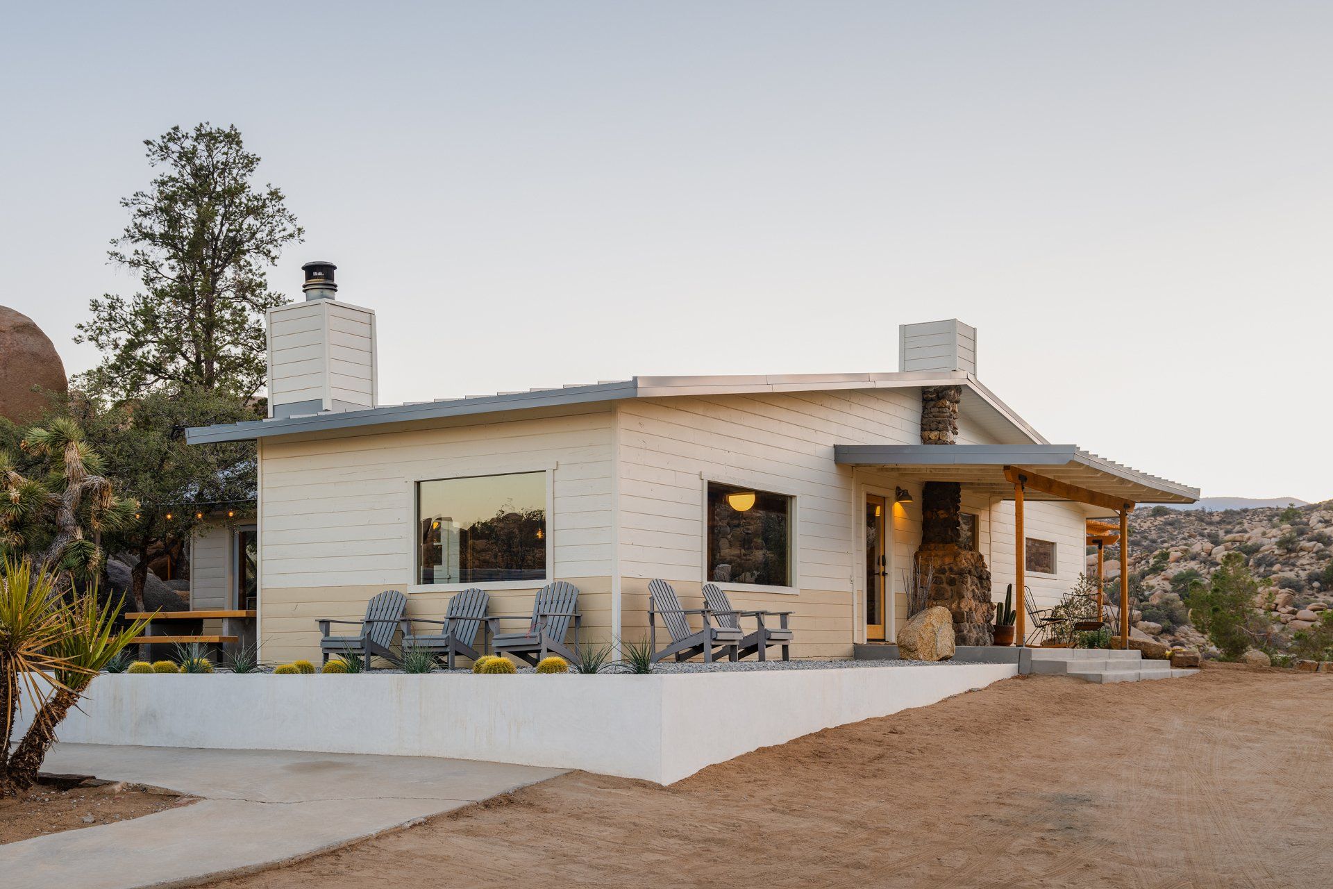 Exterior of home in Pioneertown designed by Dakota DesignWorks