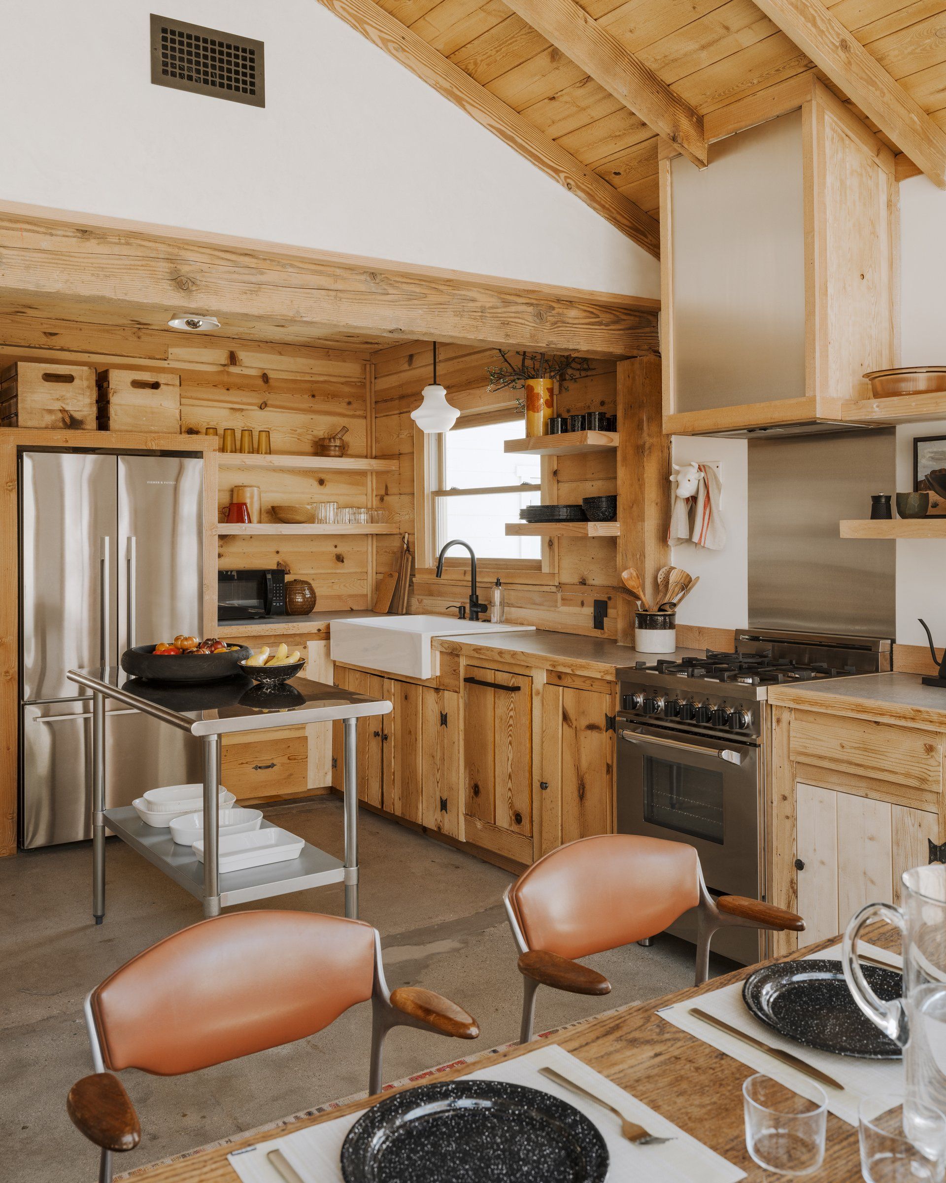 Kitchen in a home in Pioneertown designed by Dakota DesignWorks