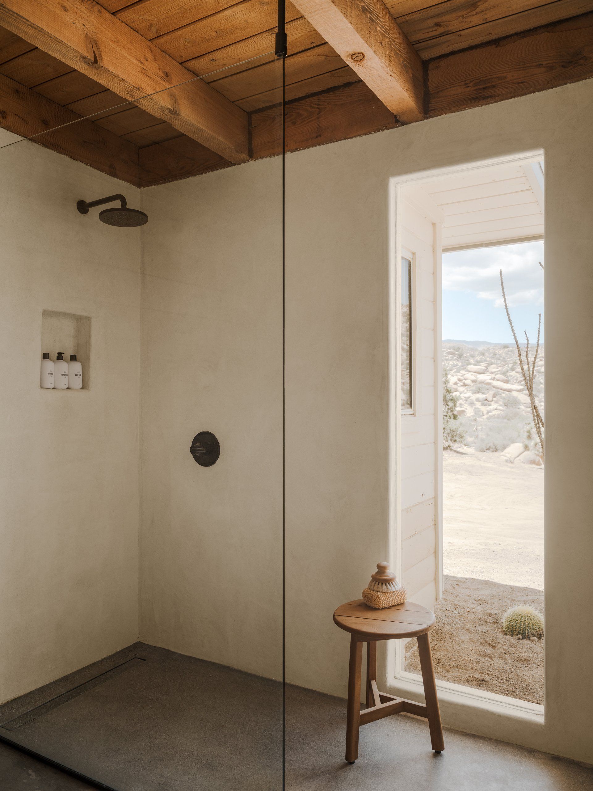 Bathroom in a home in Pioneertown designed by Dakota DesignWorks