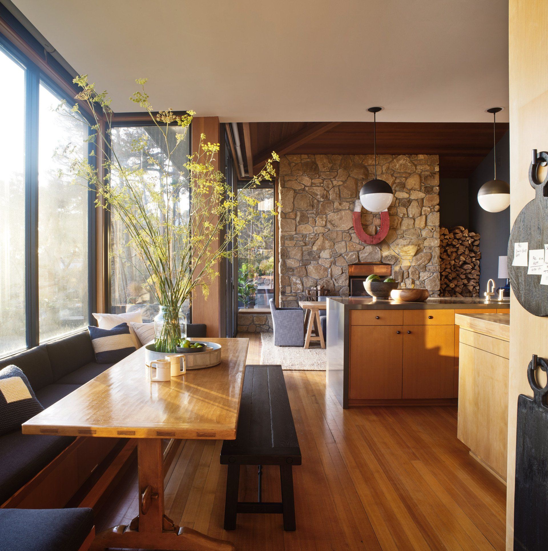 Dining room in a Home in Northern California designed by Dakota DesignWorks