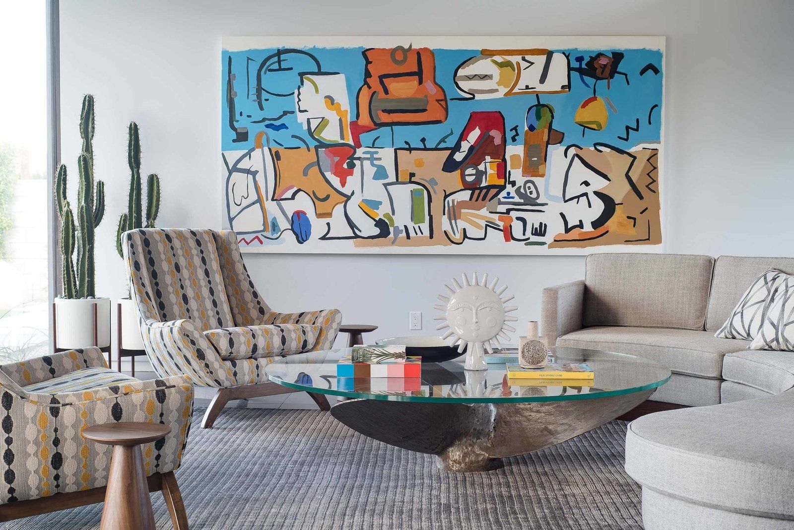 Living room of a house in Palm Springs designed by Dakota DesignWorks