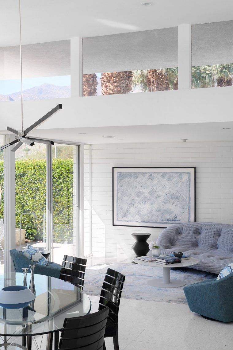 Living room of a Palm Springs house designed by Dakota DesignWorks