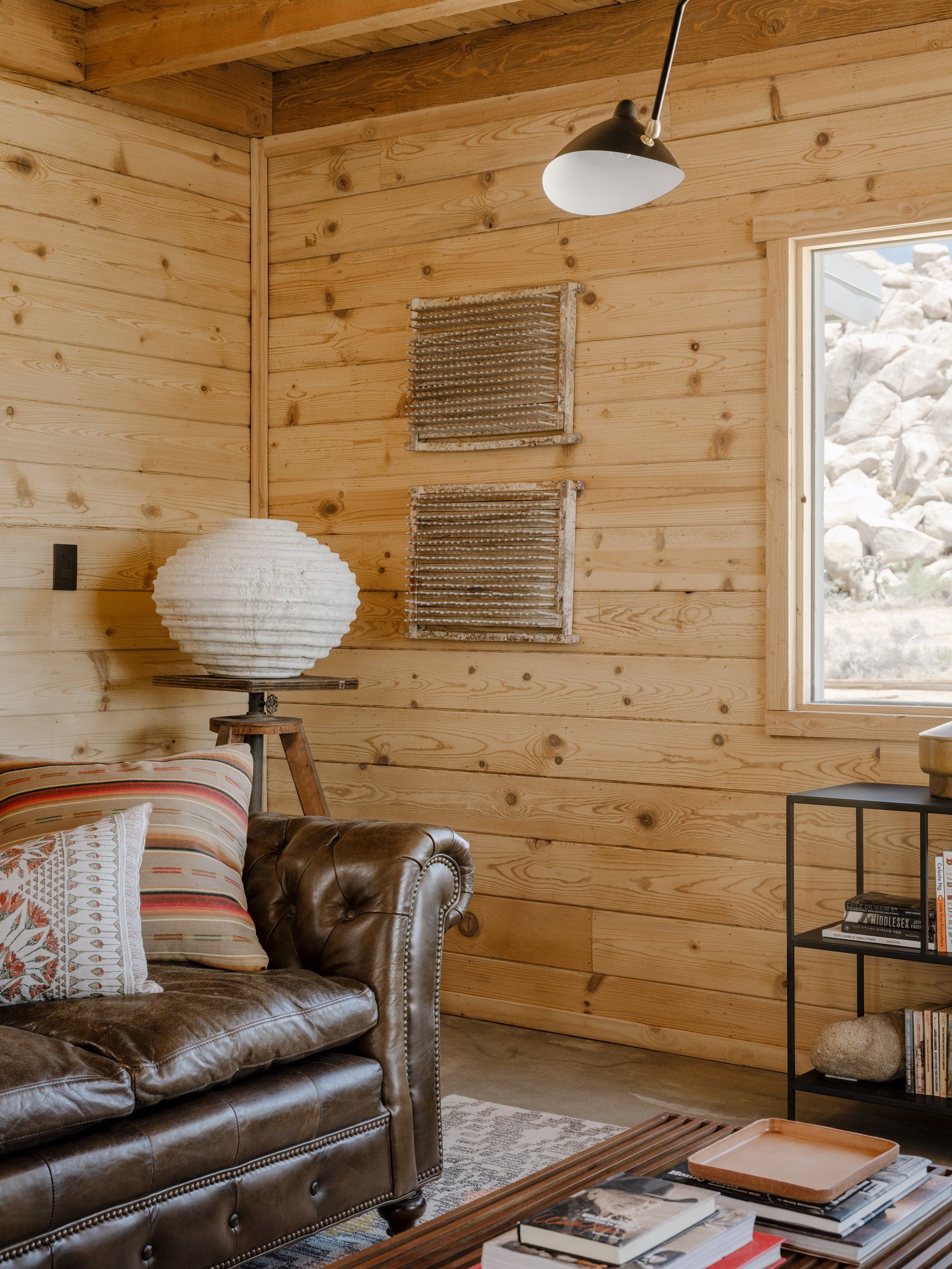 Family Room in a home in Pioneertown designed by Dakota DesignWorks