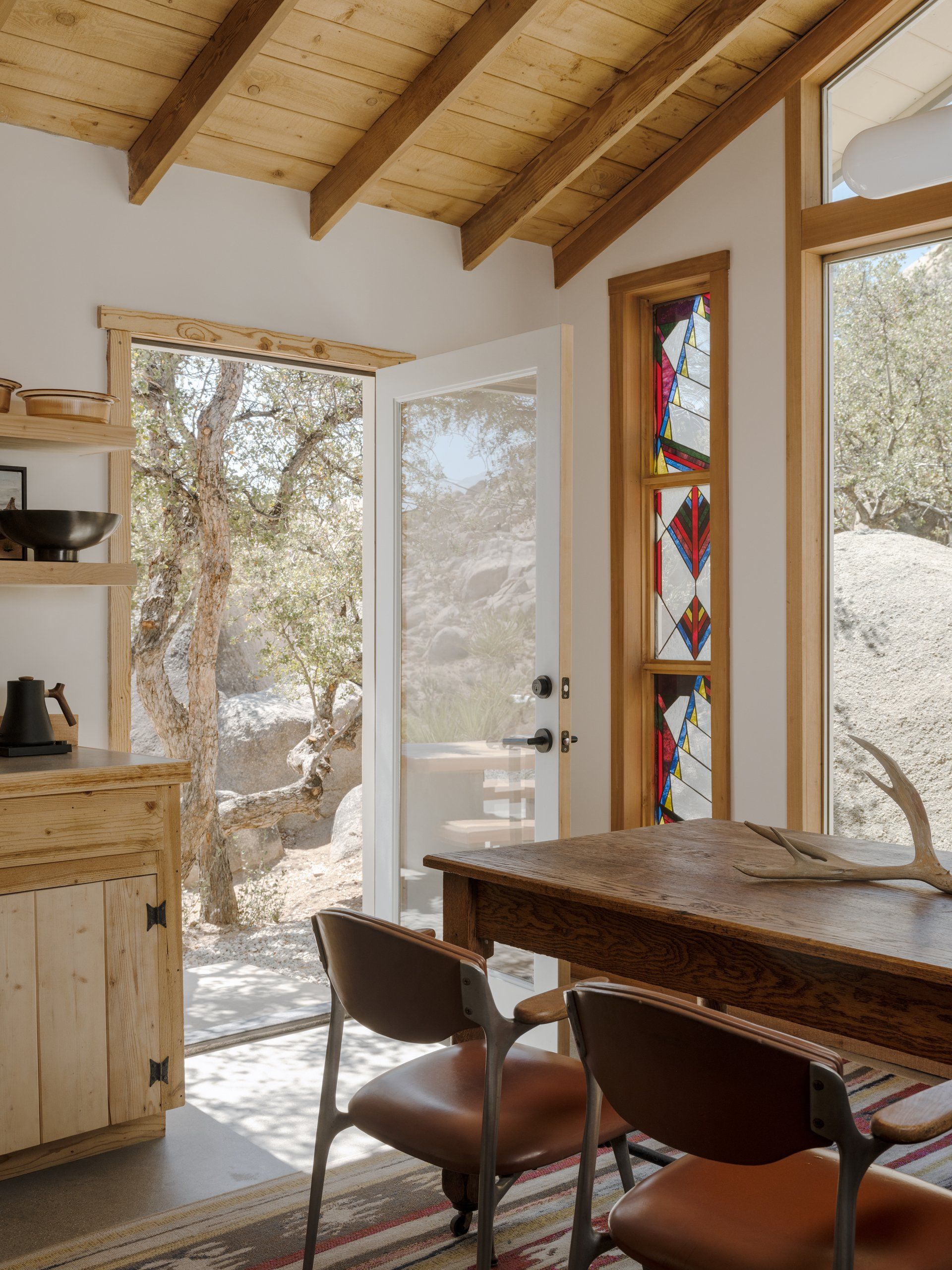 Kitchen in a home in Pioneertown designed by Dakota DesignWorks