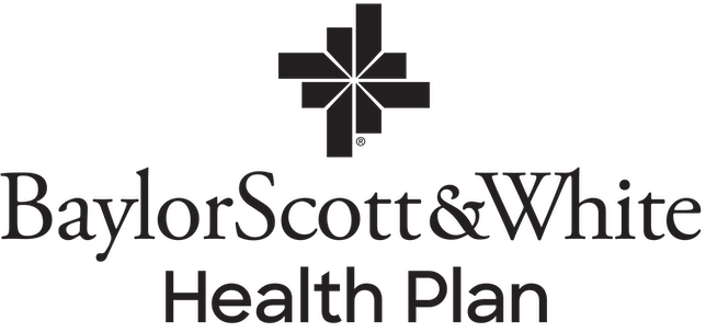 Baylor Scott & White Health Plan logo, with a black cross symbol above the text.