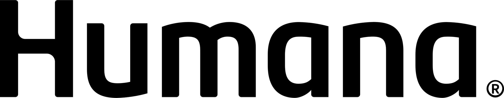 Humana logo in black text.