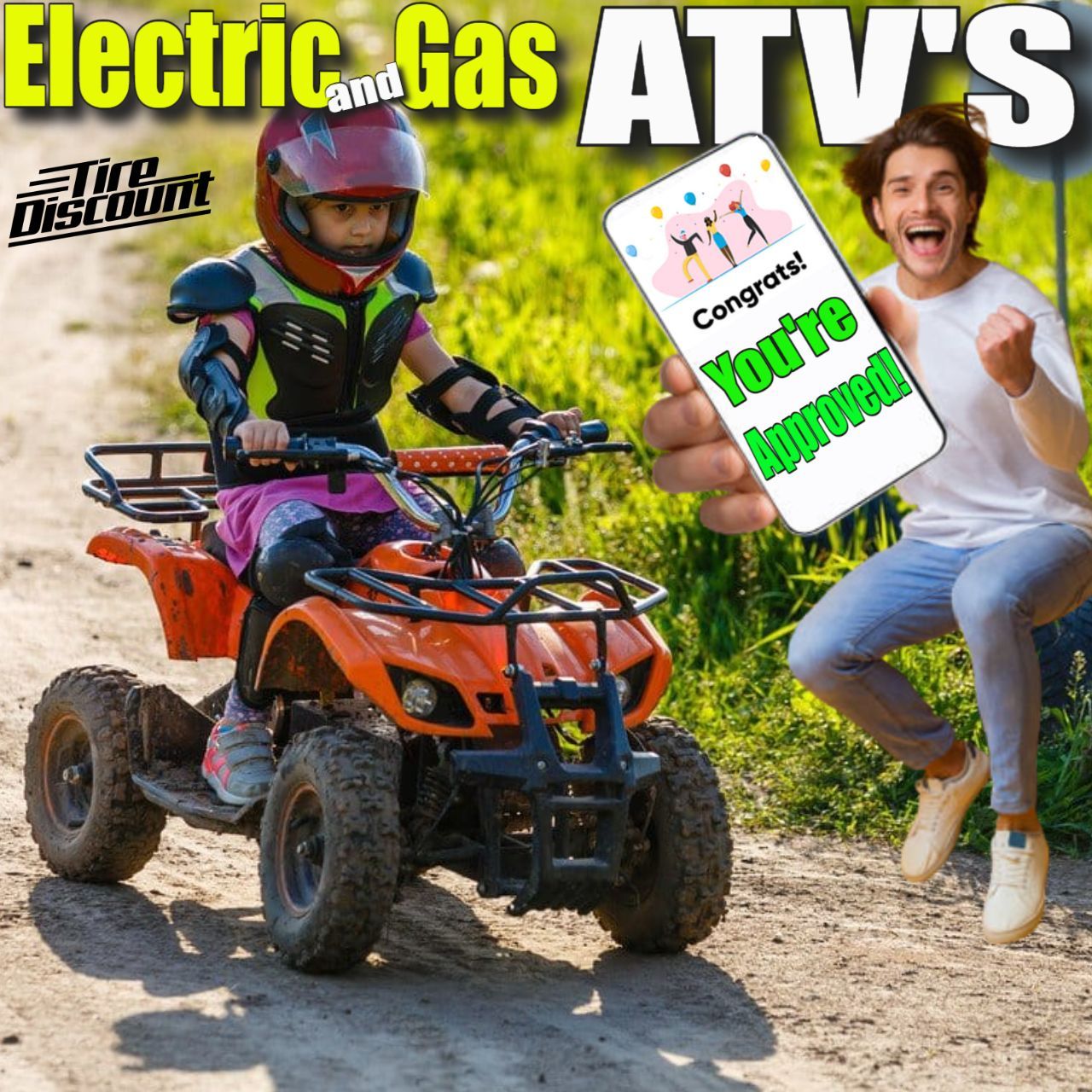 ELECTRIC and GAS ATVS NO CREDIT CHECK