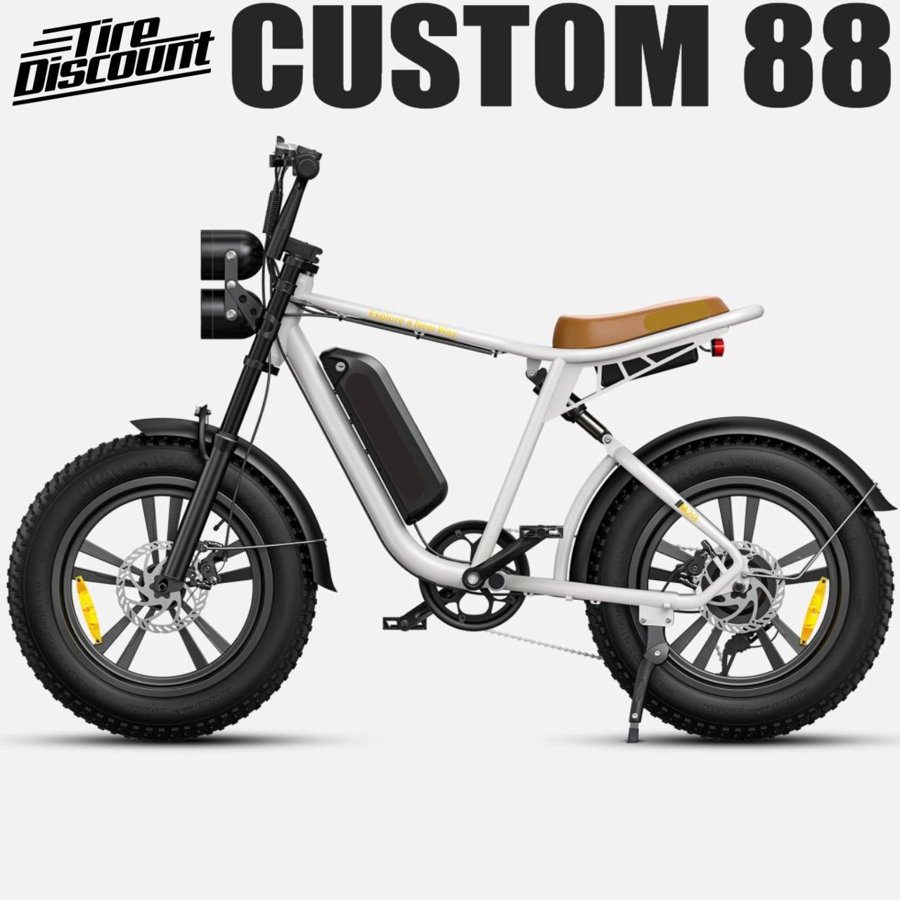 CUSTOM 88 ELECTRIC BIKE FROST WHITE
