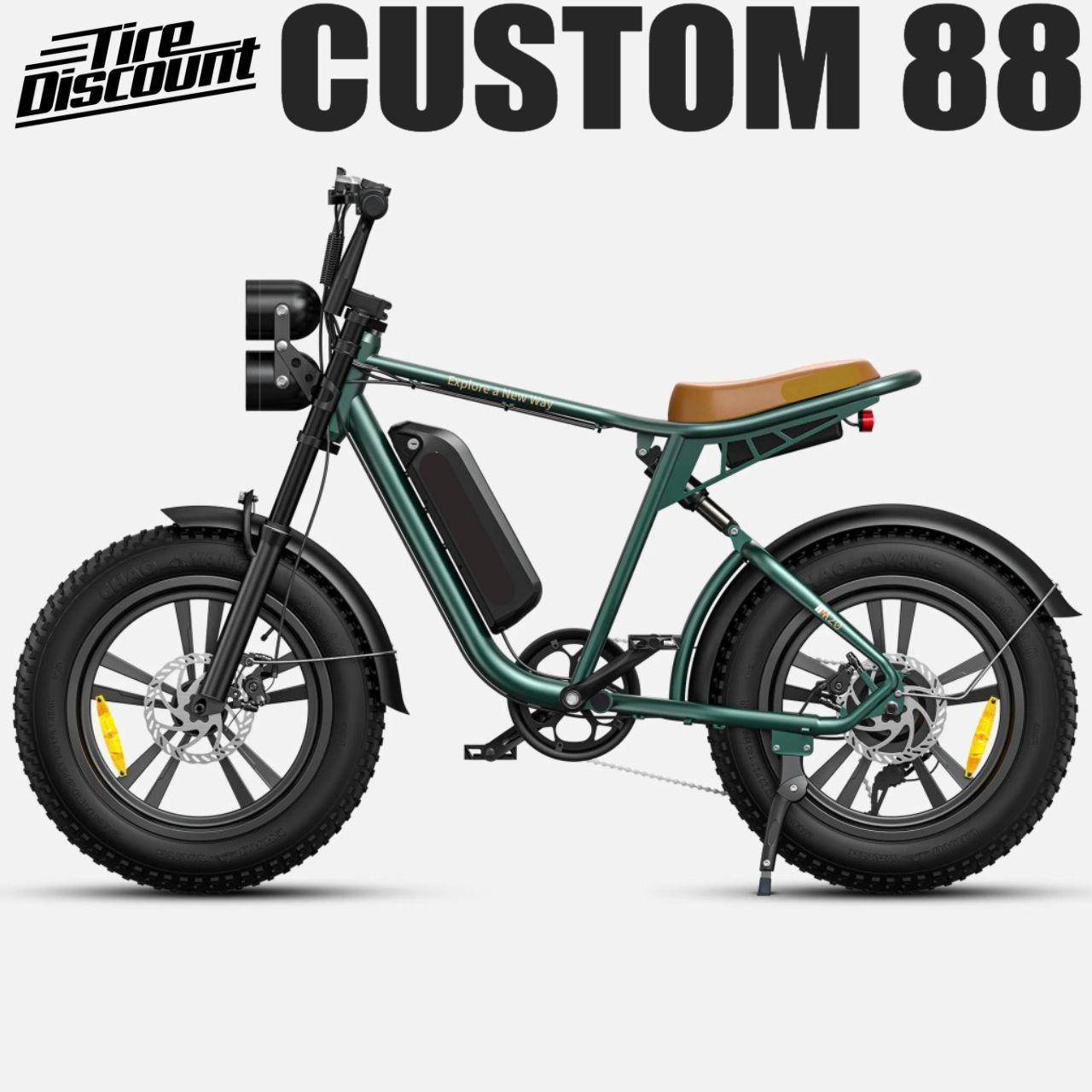 CUSTOM 88 ELECTRIC BIKE FOREST GREEN