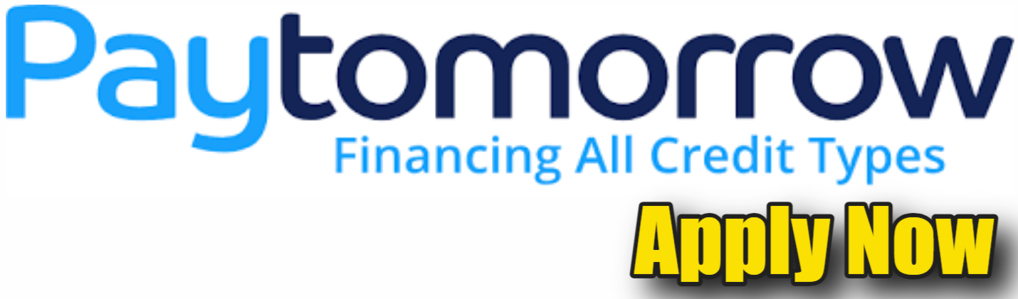 a logo for paytomorrow financing all credit types