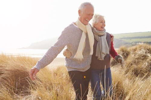 Couple walking together