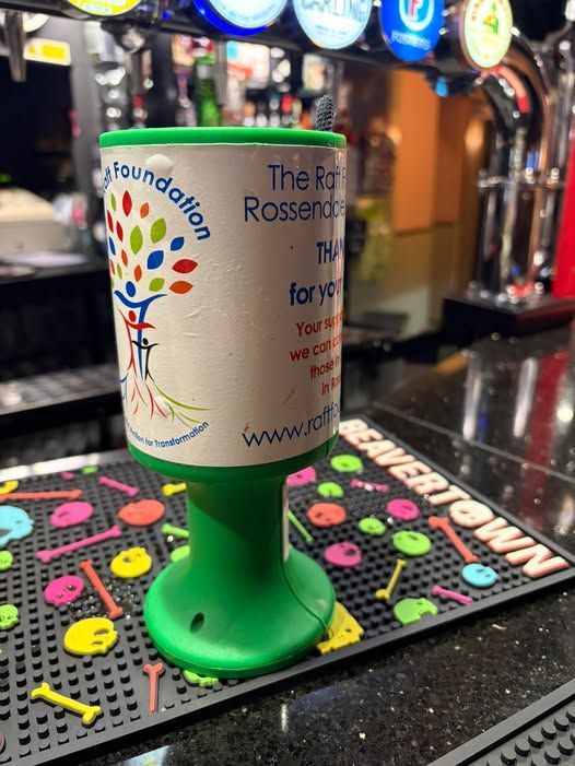 Raising money at the Boot & Shoe, Waterfoot, Rossendale for the Raft Foundation