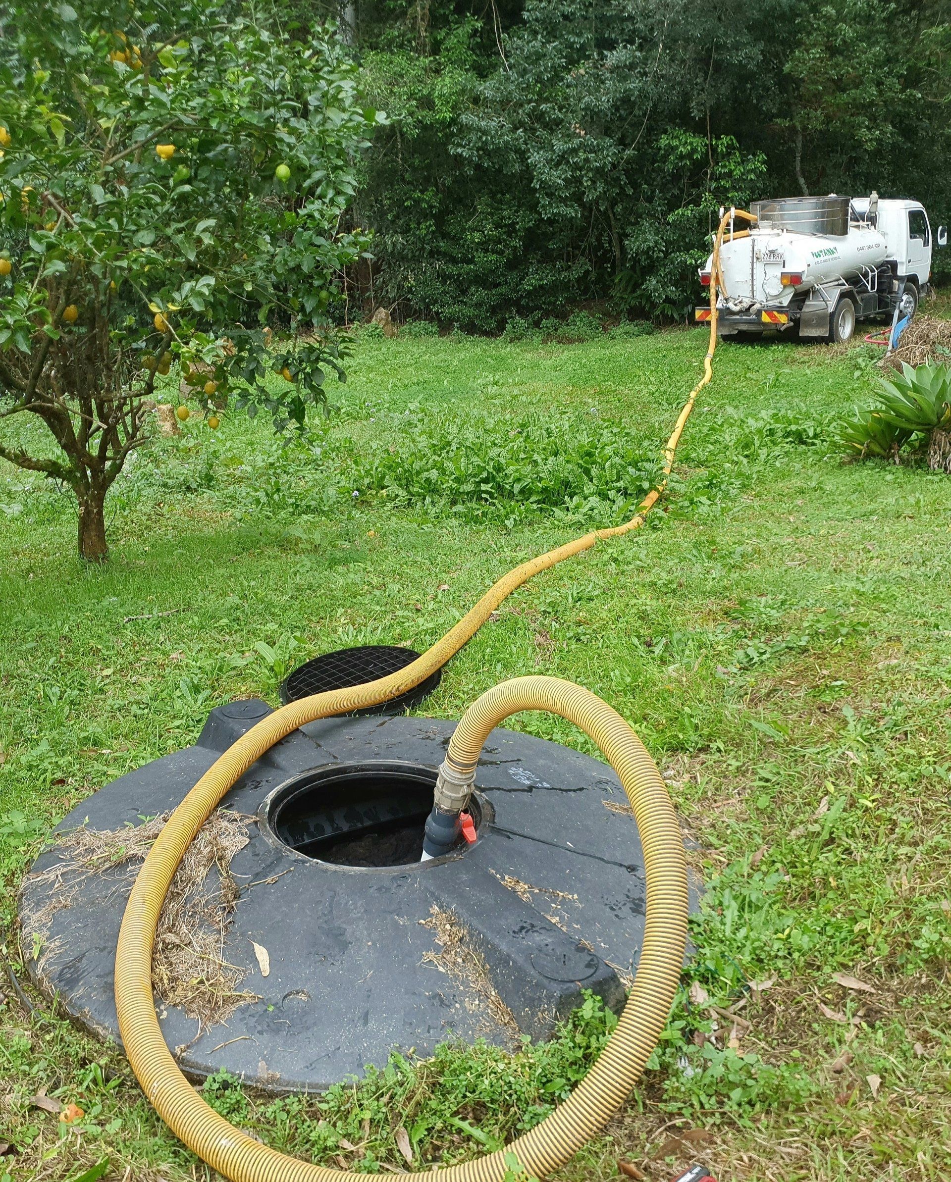 Long Drainage Hose from Septic System — Pootanky Murwillumbah, NSW