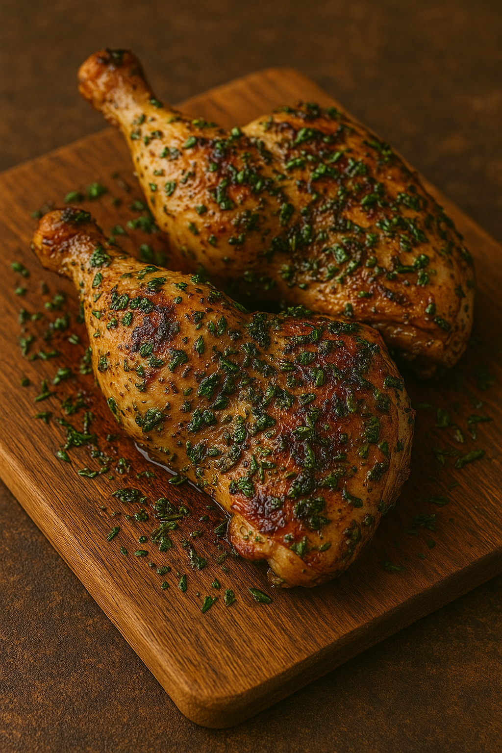 A plate of citrus glazed chicken with candy 's mosaic whimsy.