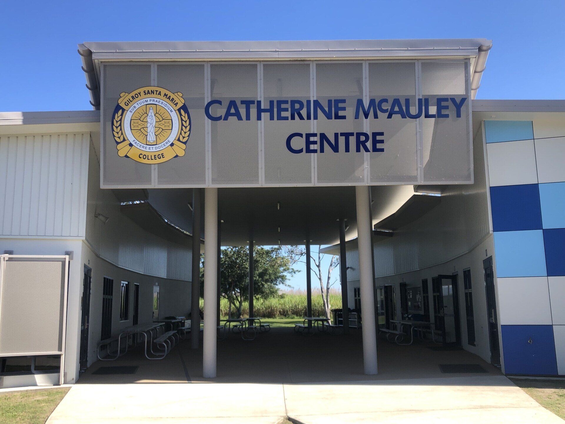 Entrance to Catherine Mcauley Centre — Lifestyle Aluminium Lattice in West End, QLD