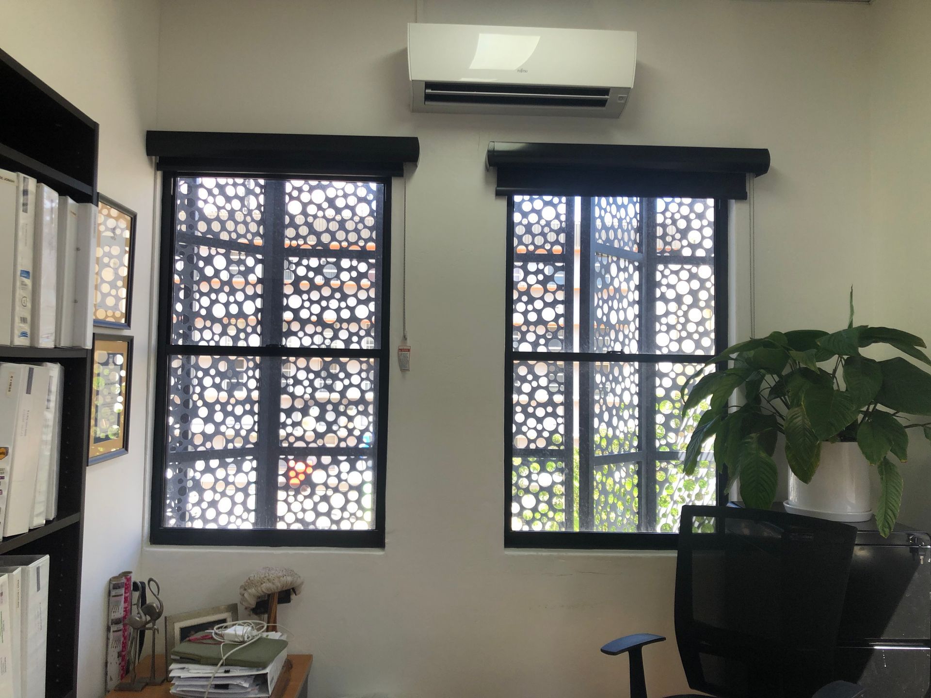 Two Black-framed Windows — Lifestyle Aluminium Lattice in Kirwan, QLD