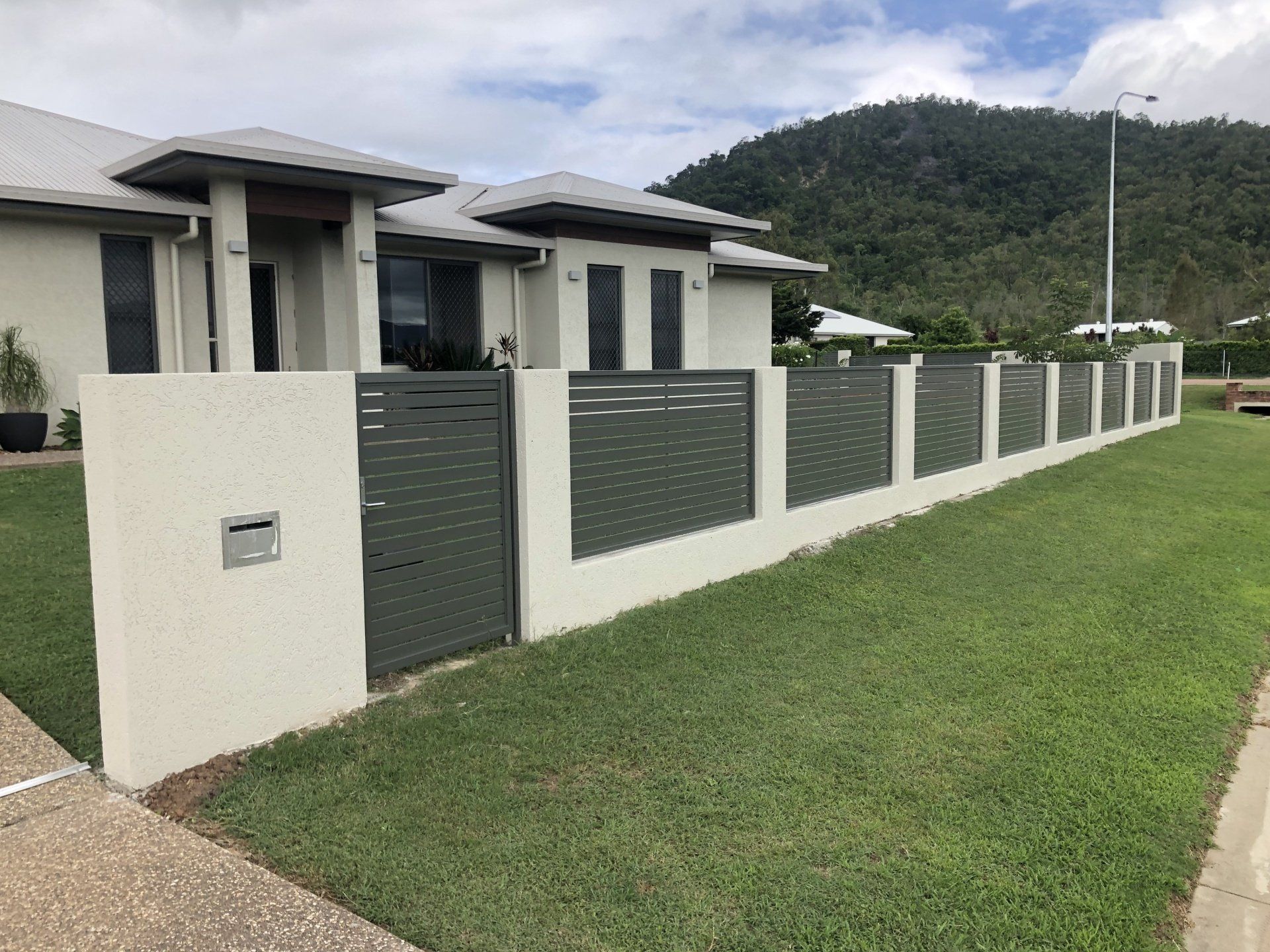 Aluminum Gray Sliding Gate — Lifestyle Aluminium Lattice in West End, QLD