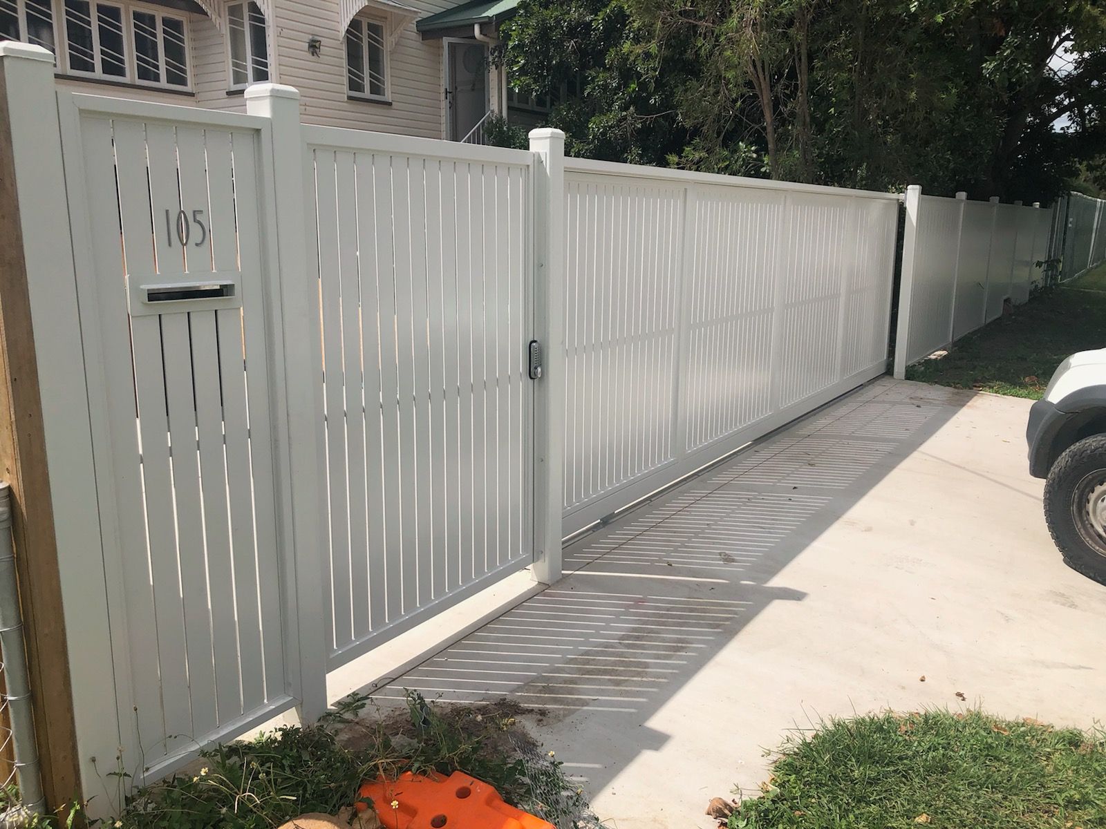 White Gate With Address