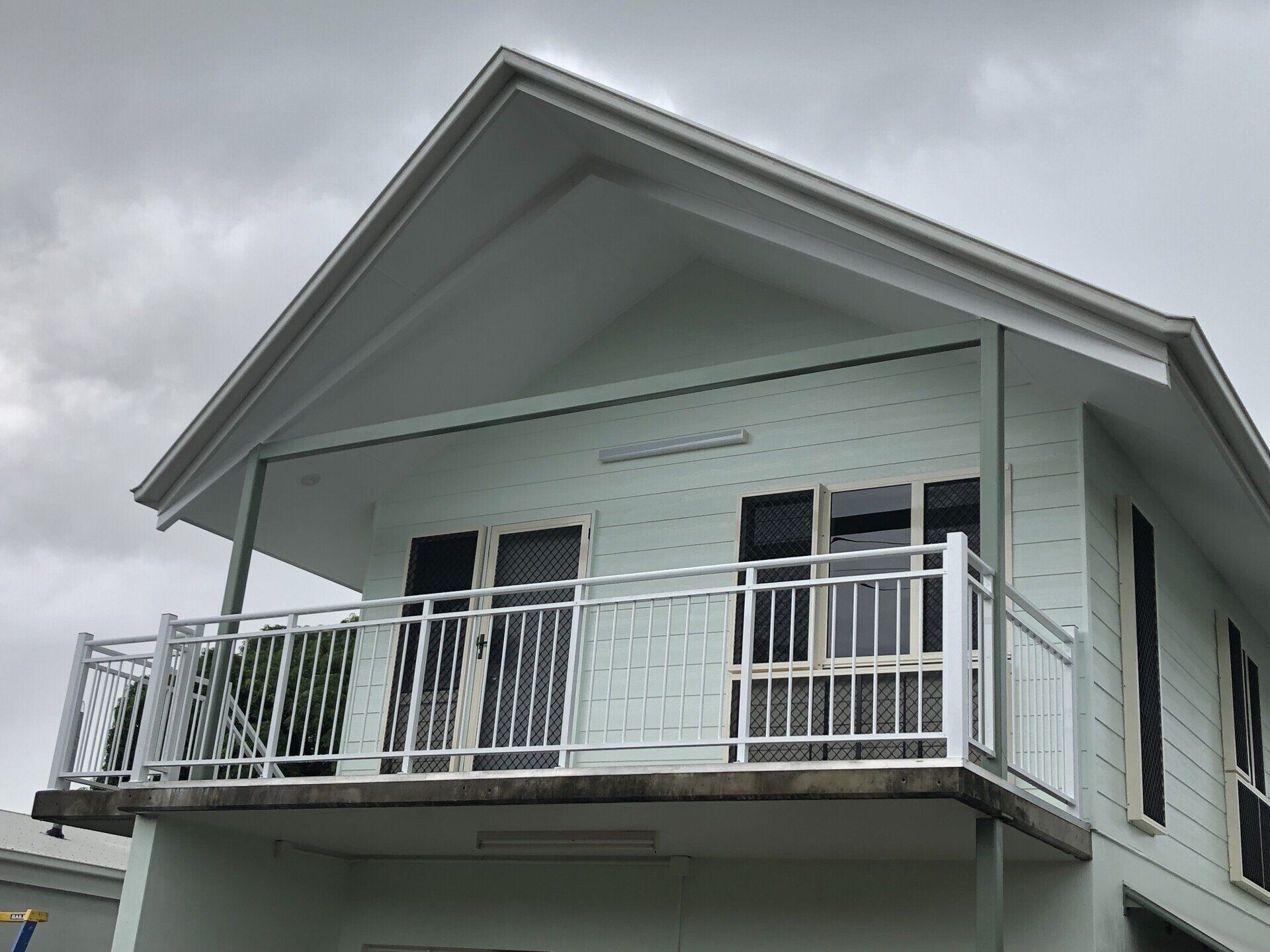 Light Green/Blue Combination House And White Lattice Other — Lifestyle Aluminium Lattice in West End, QLD