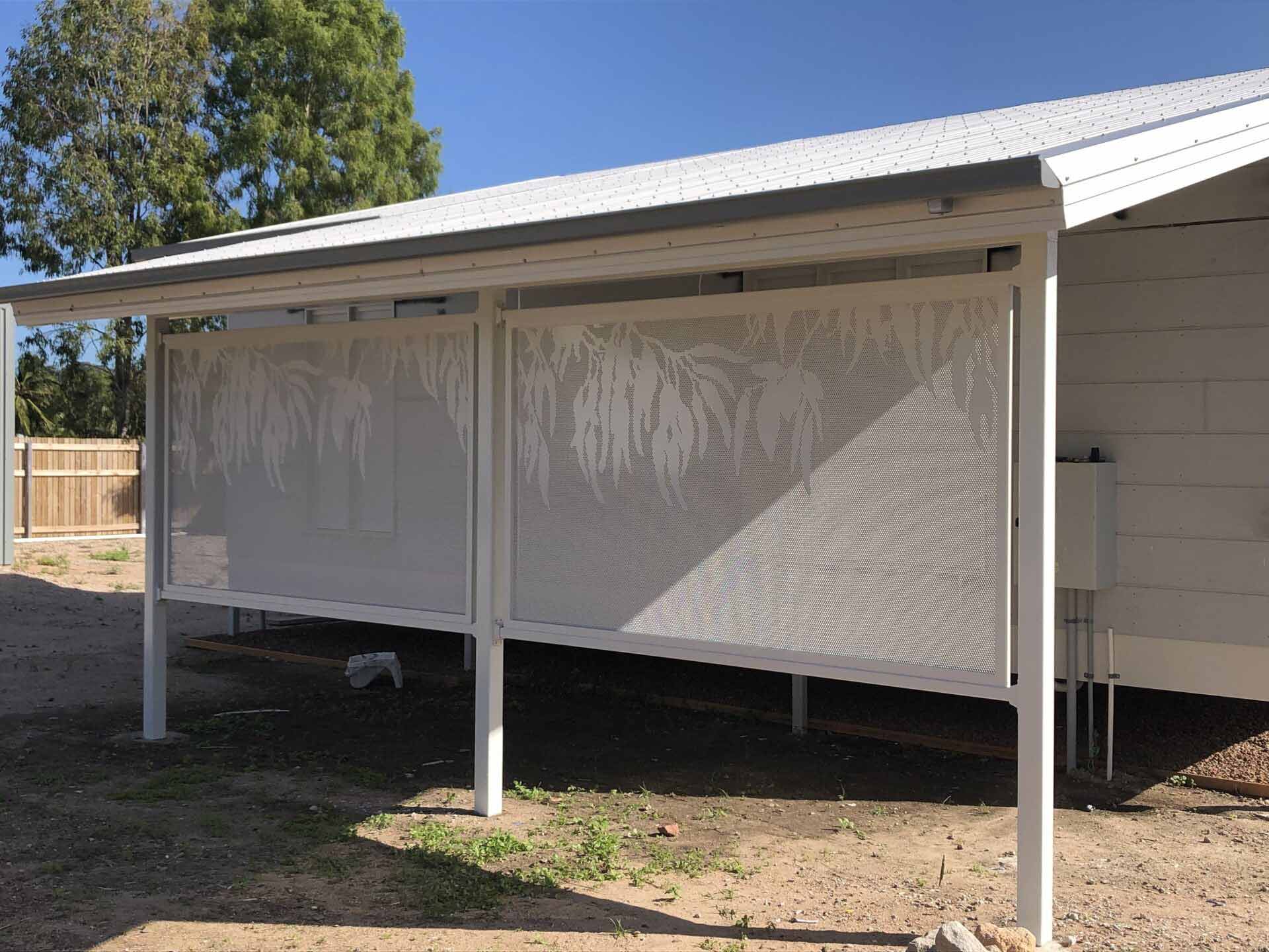 Perforated Screen After Installation — Lifestyle Aluminium Lattice In Townsville Qld